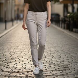 PAUL SMITH Kensington Fit Ankle Pant in White / Black IT 40 / US 2 - 4